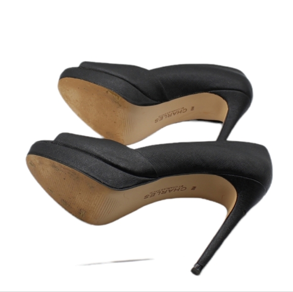 Charles by Charles David black peep-toe heels - Picture 3 of 10